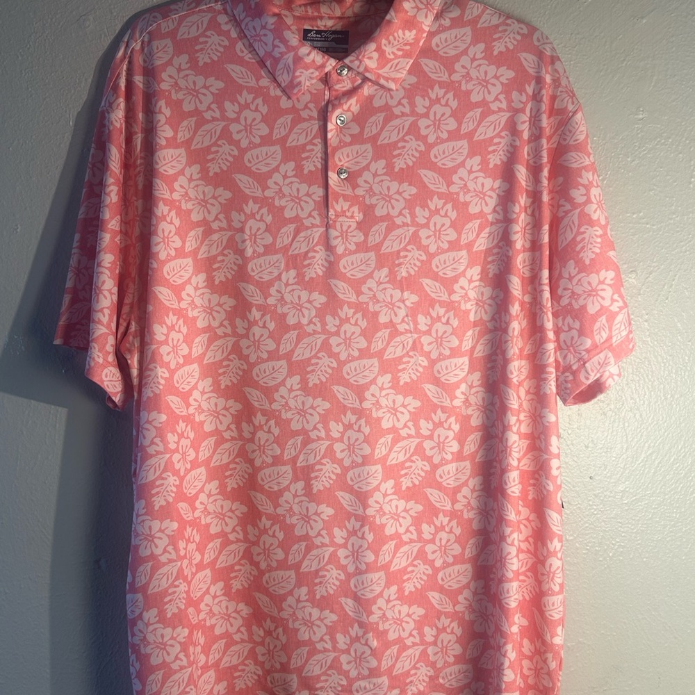Hogan Pink Floral Men's Polo Shirt 2xl